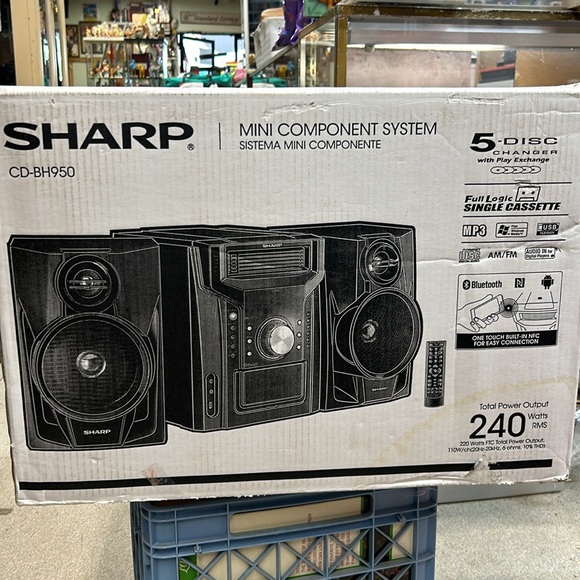 NOS Brand New Sharp CD-BH950 240W 5-Disc Mini Shelf Speaker System - Picture 4 of 5